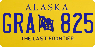 AK license plate GRA825
