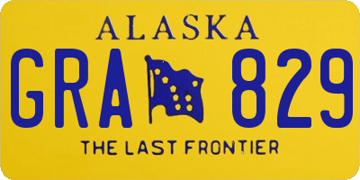 AK license plate GRA829