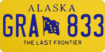 AK license plate GRA833