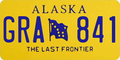 AK license plate GRA841