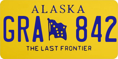 AK license plate GRA842
