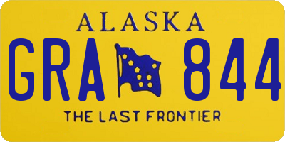 AK license plate GRA844
