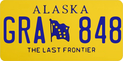 AK license plate GRA848