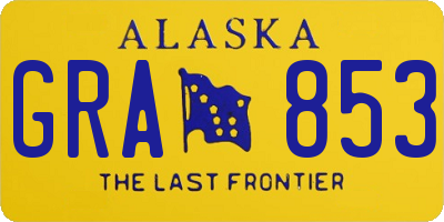 AK license plate GRA853