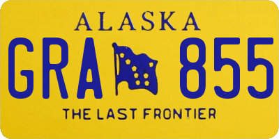 AK license plate GRA855