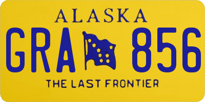 AK license plate GRA856
