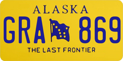 AK license plate GRA869