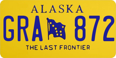 AK license plate GRA872
