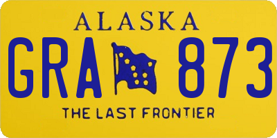 AK license plate GRA873