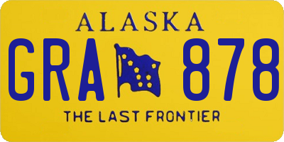 AK license plate GRA878