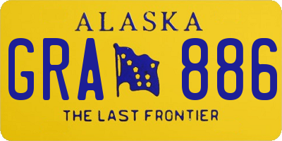 AK license plate GRA886