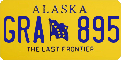 AK license plate GRA895