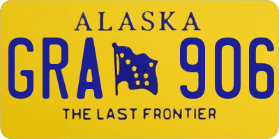AK license plate GRA906