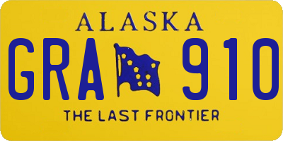 AK license plate GRA910