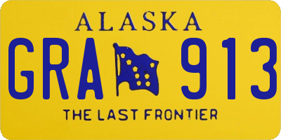 AK license plate GRA913