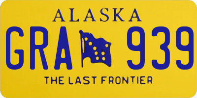 AK license plate GRA939
