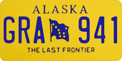 AK license plate GRA941