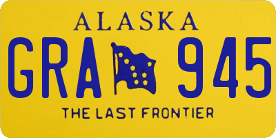 AK license plate GRA945