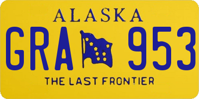 AK license plate GRA953