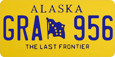 AK license plate GRA956