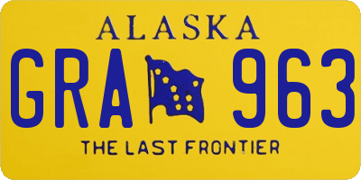 AK license plate GRA963