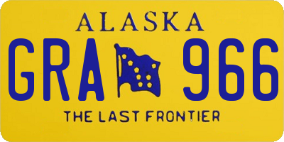 AK license plate GRA966