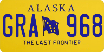AK license plate GRA968