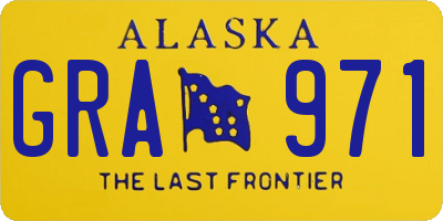 AK license plate GRA971