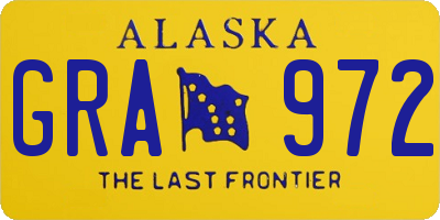 AK license plate GRA972