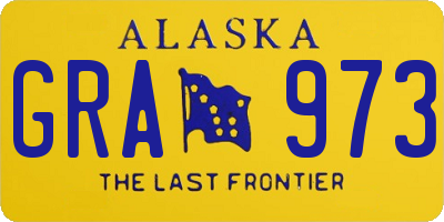 AK license plate GRA973