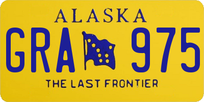 AK license plate GRA975