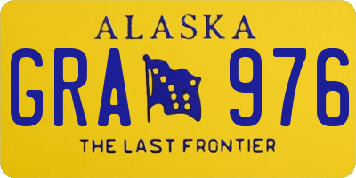 AK license plate GRA976