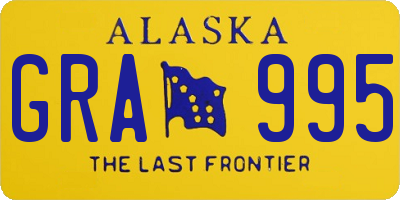 AK license plate GRA995