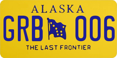 AK license plate GRB006