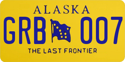 AK license plate GRB007