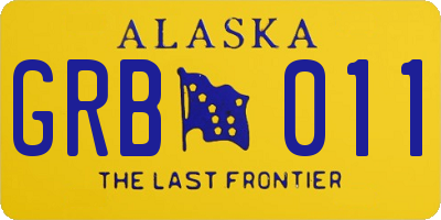 AK license plate GRB011