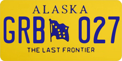 AK license plate GRB027