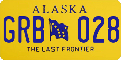AK license plate GRB028