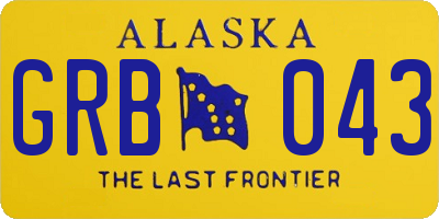 AK license plate GRB043