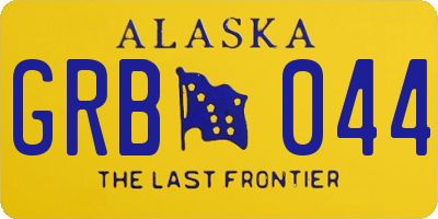 AK license plate GRB044