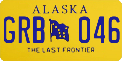 AK license plate GRB046
