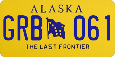 AK license plate GRB061