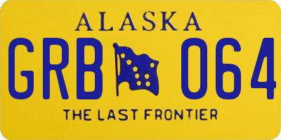 AK license plate GRB064