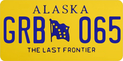 AK license plate GRB065