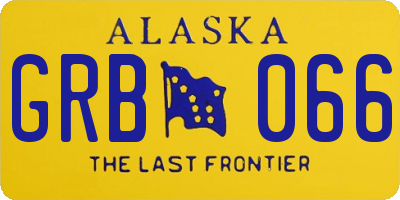 AK license plate GRB066