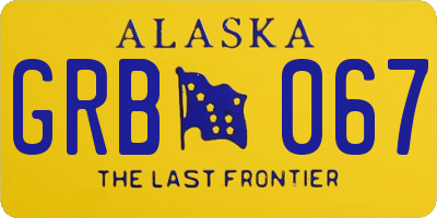 AK license plate GRB067