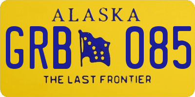 AK license plate GRB085