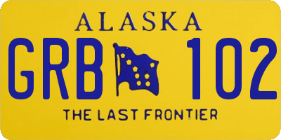 AK license plate GRB102