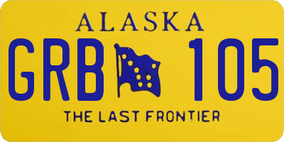 AK license plate GRB105