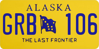 AK license plate GRB106